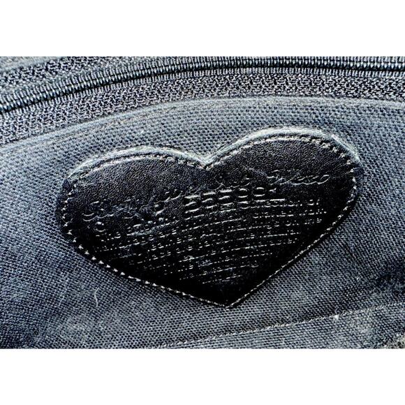 Vintage Brighton Out West Crossbody‎ Handbag Purse Brown Leather w/Silver Heart - Picture 6 of 7